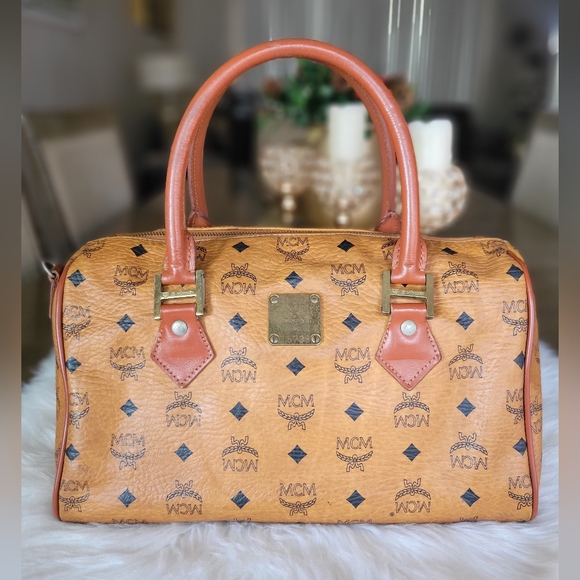 MCM Handbags - 100% Authentic vintage MCM congnac Boston bag